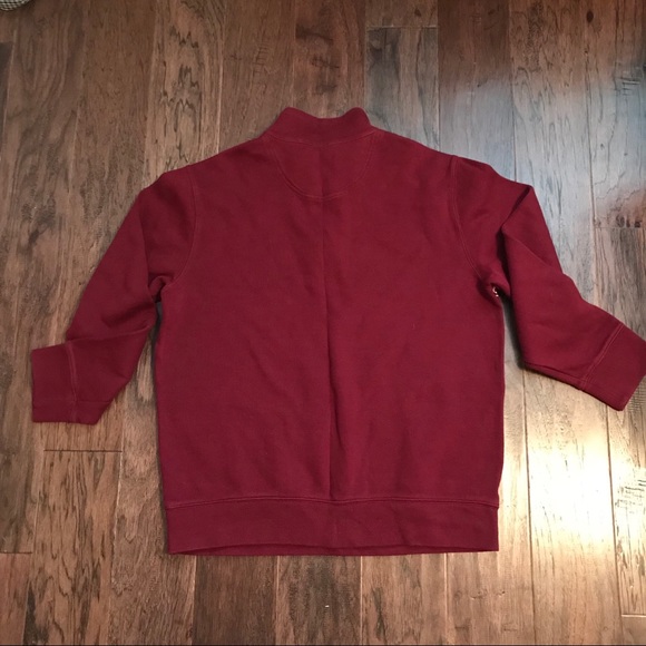 Lands’ End Burgundy Men’s Pullover Sweater - Picture 6 of 8